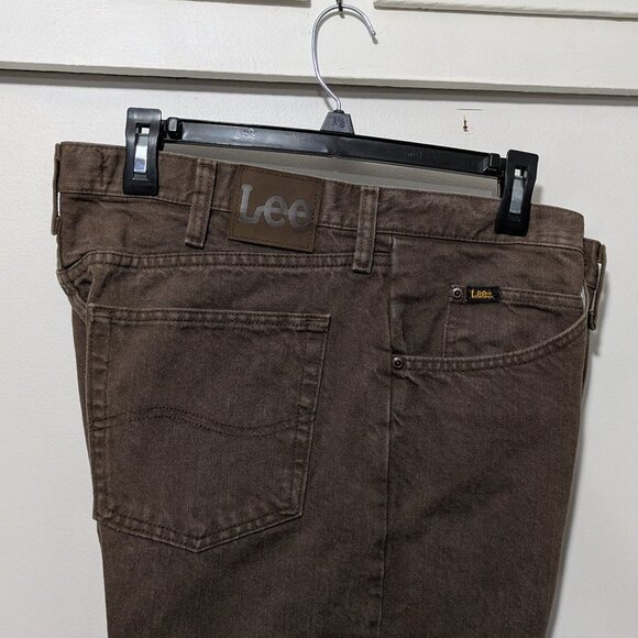 LEE Regular Fit Men's Brown Jeans 36x29 - Picture 1 of 3